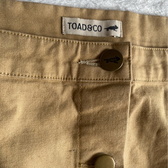 Toad & Co Button Mini Skirt sz 12 - Picture 4 of 6